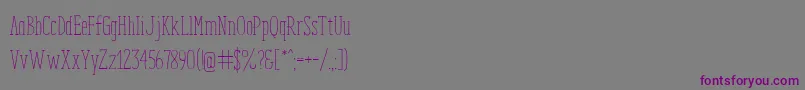 EnyoSerifLight Font – Purple Fonts on Gray Background