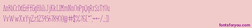 EnyoSerifLight Font – Purple Fonts on Pink Background