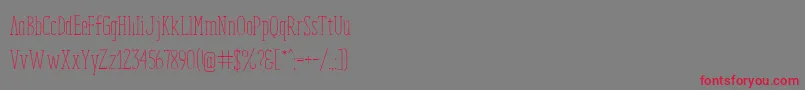 フォントEnyoSerifLight – 赤い文字の灰色の背景