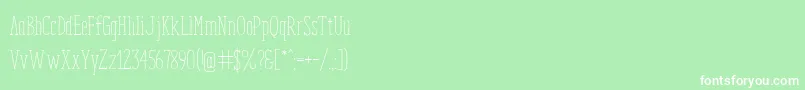 EnyoSerifLight Font – White Fonts on Green Background