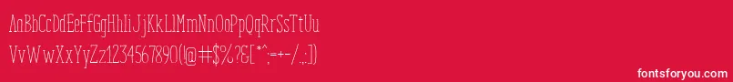 EnyoSerifLight Font – White Fonts on Red Background