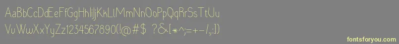 Raradolorlight-fontti – keltaiset fontit harmaalla taustalla