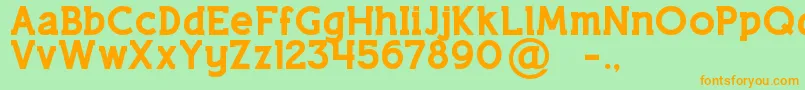 LifestyleM54 Font – Orange Fonts on Green Background