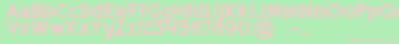 LifestyleM54 Font – Pink Fonts on Green Background