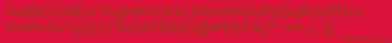 SheepSans-fontti – ruskeat fontit punaisella taustalla