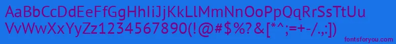 SheepSans Font – Purple Fonts on Blue Background