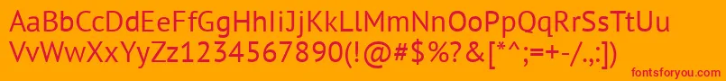 SheepSans Font – Red Fonts on Orange Background