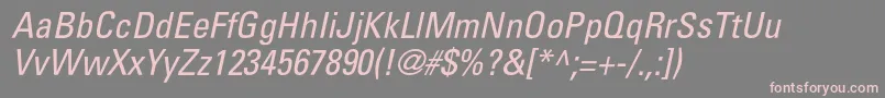 PartnercondensedItalic Font – Pink Fonts on Gray Background