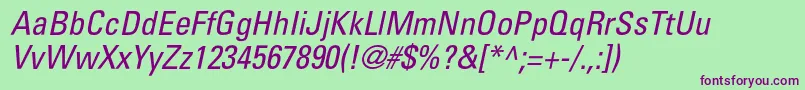 More about PartnercondensedItalic Font PartnercondensedItalic Font – Purple Fonts on Green Background