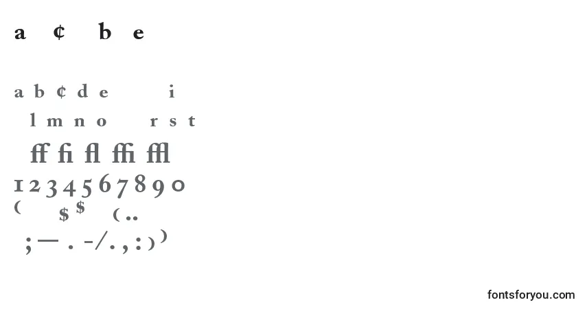 Шрифт AdobeCaslonBoldExpert – алфавит, цифры, специальные символы