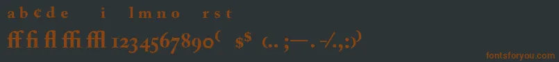 AdobeCaslonBoldExpert Font – Brown Fonts on Black Background