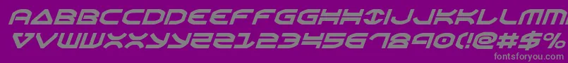 Oberonital Font – Gray Fonts on Purple Background