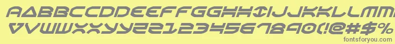 Oberonital Font – Gray Fonts on Yellow Background