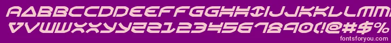 フォントOberonital – 紫の背景にピンクのフォント