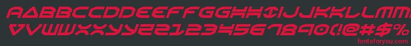 Oberonital Font – Red Fonts on Black Background