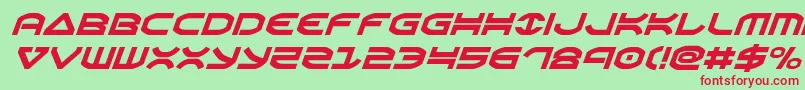 Oberonital Font – Red Fonts on Green Background