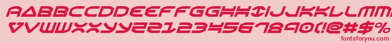 Oberonital-Schriftart – Rote Schriften auf rosa Hintergrund