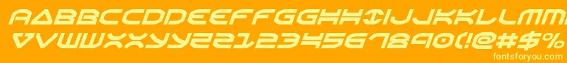 Oberonital Font – Yellow Fonts on Orange Background