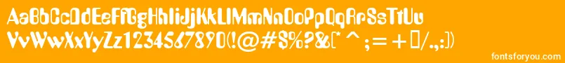 Beatles Font – White Fonts on Orange Background