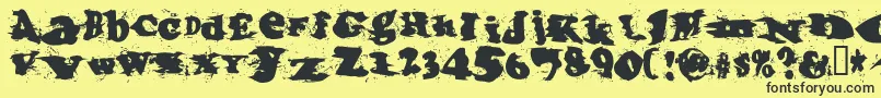 Incantationone Font – Black Fonts on Yellow Background