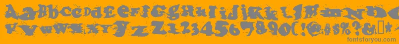 Incantationone Font – Gray Fonts on Orange Background