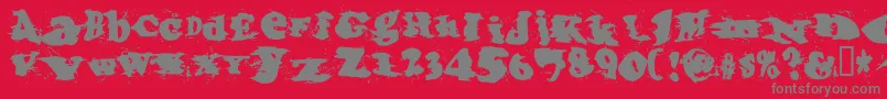 Incantationone Font – Gray Fonts on Red Background