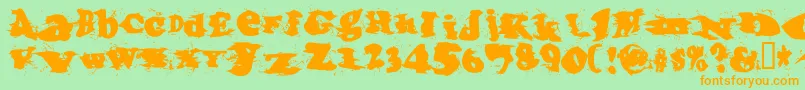 Incantationone Font – Orange Fonts on Green Background