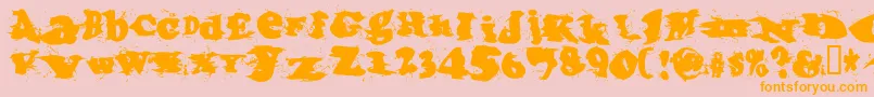 Incantationone Font – Orange Fonts on Pink Background