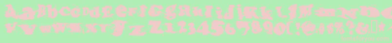 Incantationone Font – Pink Fonts on Green Background