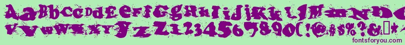 Incantationone Font – Purple Fonts on Green Background