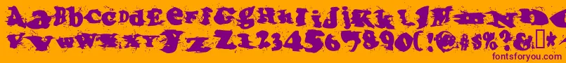 Incantationone Font – Purple Fonts on Orange Background