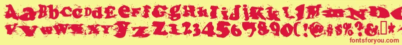 Incantationone Font – Red Fonts on Yellow Background
