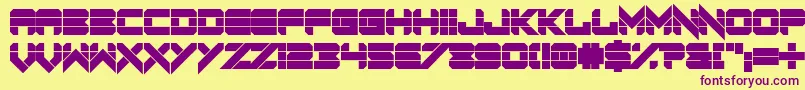 RodentRage Font – Purple Fonts on Yellow Background