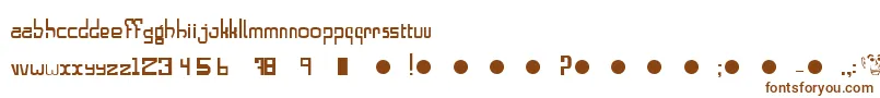 Alphabeta-fontti – ruskeat fontit valkoisella taustalla