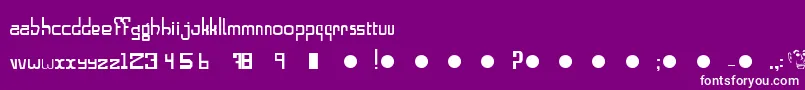 フォントAlphabeta – 紫の背景に白い文字