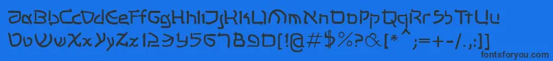 Shalommk Font – Black Fonts on Blue Background