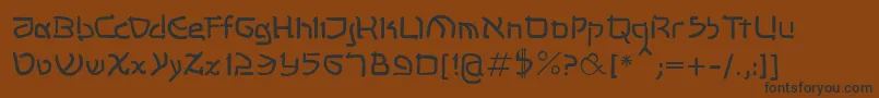 Shalommk Font – Black Fonts on Brown Background