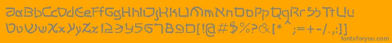 Shalommk Font – Gray Fonts on Orange Background