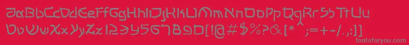 Shalommk Font – Gray Fonts on Red Background