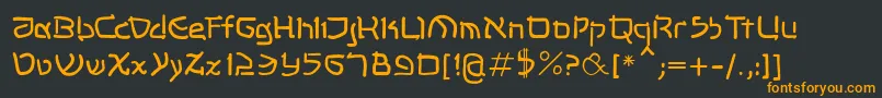 Shalommk Font – Orange Fonts on Black Background