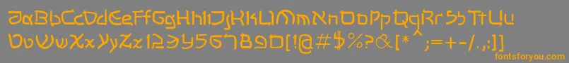 Shalommk Font – Orange Fonts on Gray Background