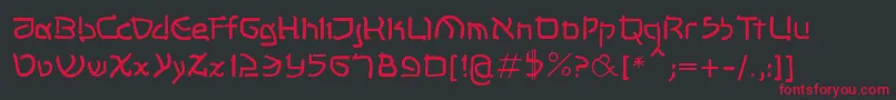 Shalommk Font – Red Fonts on Black Background