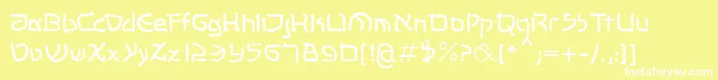 Shalommk Font – White Fonts on Yellow Background