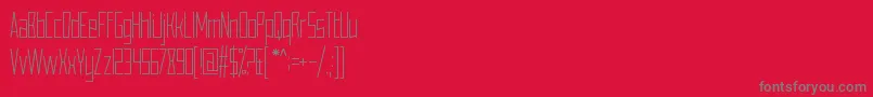 Fonte NonchalantLove – fontes cinzas em um fundo vermelho