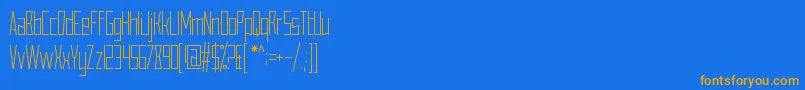 Weitere Informationen zur NonchalantLove-Schriftart NonchalantLove-Schriftart – Orangefarbene Schriften auf blauem Hintergrund