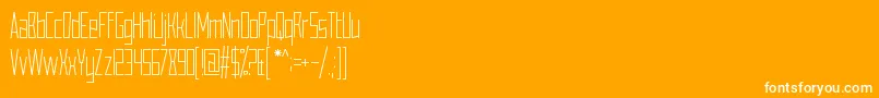 NonchalantLove-Schriftart – Weiße Schriften auf orangefarbenem Hintergrund