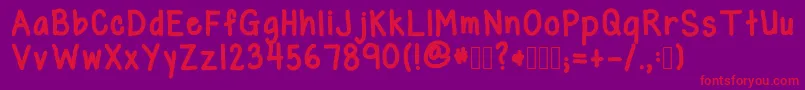 GlenBold Font – Red Fonts on Purple Background