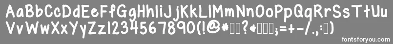 フォントGlenBold – 灰色の背景に白い文字