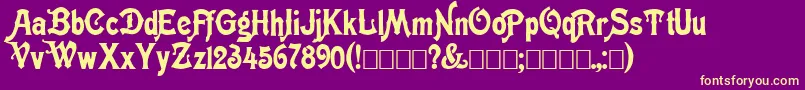 Meistersinger Font – Yellow Fonts on Purple Background