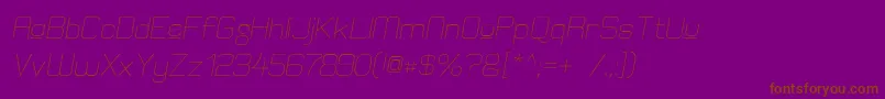 ElgethyEstUpperOblique Font – Brown Fonts on Purple Background